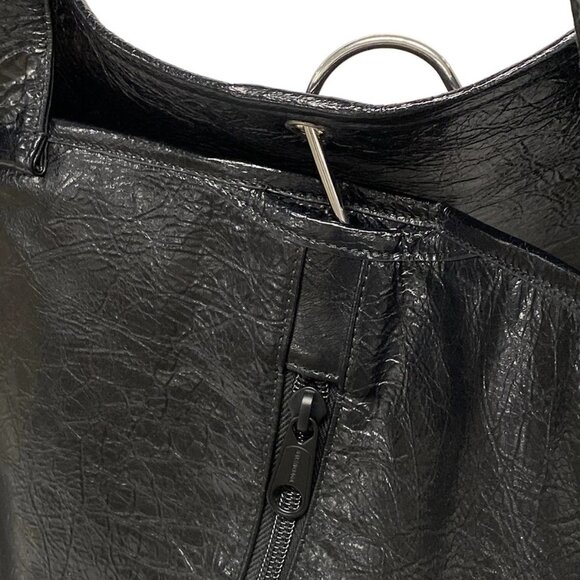 Auth BALENCIAGA Shopper Garment Tote Bag 811607 Black Lambskin - Tote Bag - Picture 12 of 16